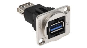 Adapter, Straight, USB-A 3.0 Socket - USB-A 3.0 Socket